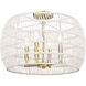 Ellie 4 Light 19 inch Modern Brushed Gold Semi-Flush Ceiling Light